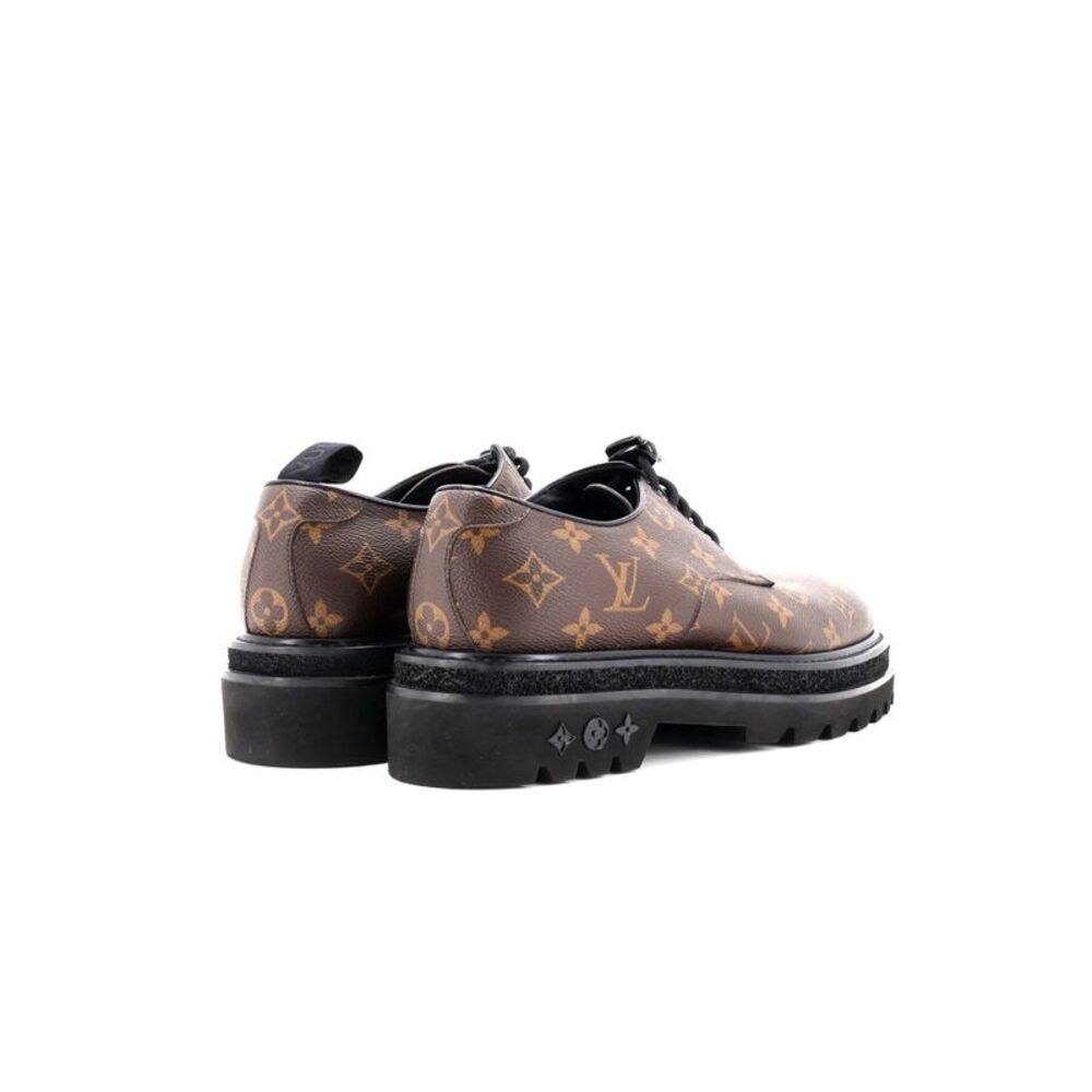 Louis Vuitton Men's Black Ice Derby Shoes Monogram Canvas Brown - Picture 3 of 6